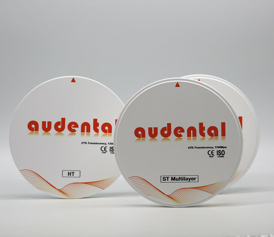 透き通るST多層ジルコニア円盤 1100Mpa 折りたたみ強度 歯科修復用