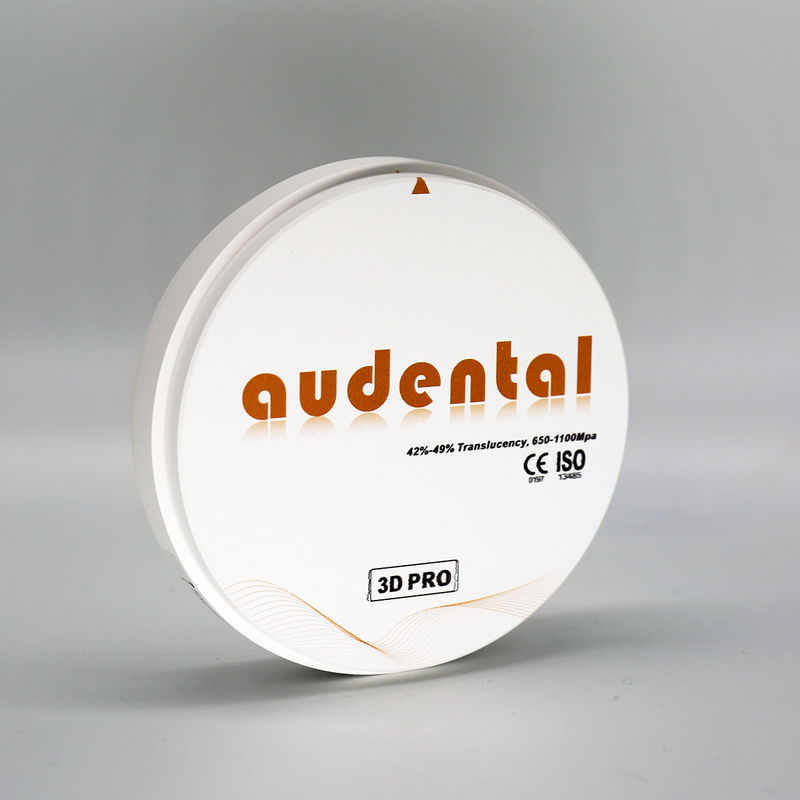 透き通し 42-49% Audental CAD CAM ジルコーンディスク 20色歯科ジルコニアブロック