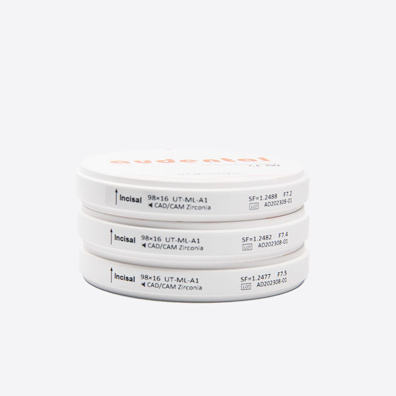 歯科用用のためにバランスのとれた強度と自然な美学特性を備えた精密エンジニアリングの多層ジルコニアブロック