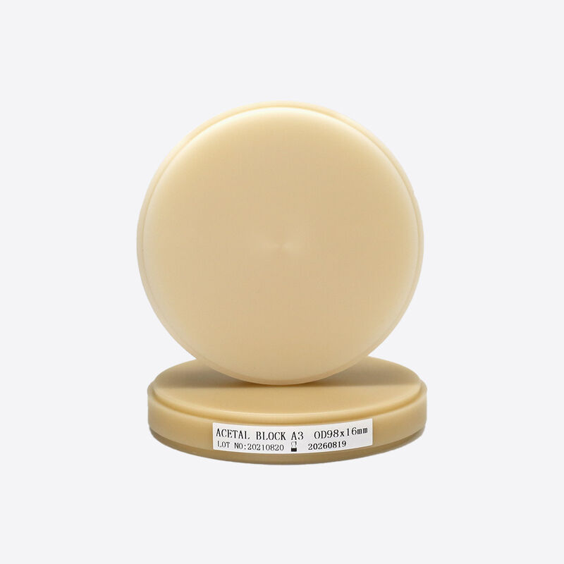 歯科研究所の磨き材 ピンク-A2 完全歯科用 PMMAブロック 98mm/95mm サイズと形状