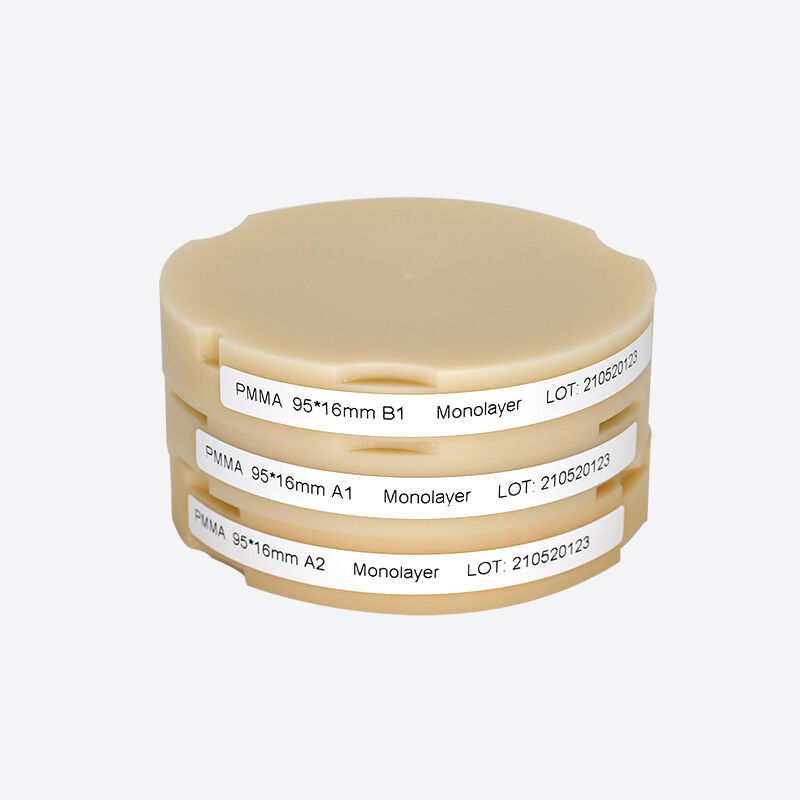 歯科研究所の磨き材 ピンク-A2 完全歯科用 PMMAブロック 98mm/95mm サイズと形状