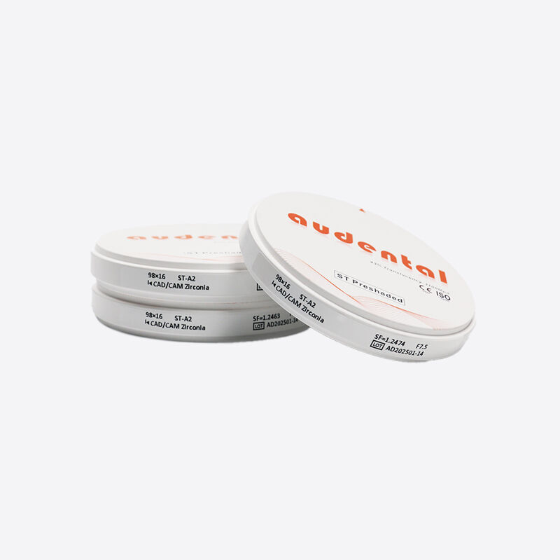 プリシェードジルコニアブロックは,王冠,橋,ファニヤに適した自然なシェード精度と高透明度を提供します.