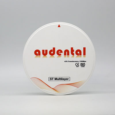 アウデントル 98 ST 歯科ジルコニアブロック 1100MPA 43% TRANSLUCENCY カラー A1,A2,A3