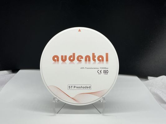 アウデントルのジルコニアブロック 高密度 43% 透明性 自然な見方 復元