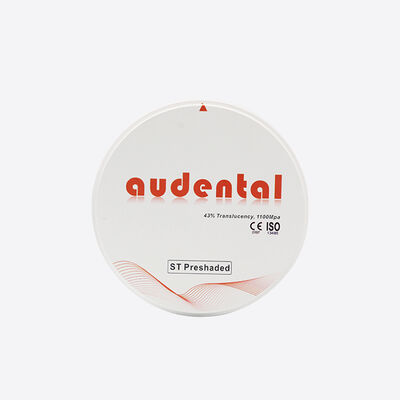 天然歯のような審美性を実現する、1100MPaの強度と43%の透過性を備えた、プレシェードジルコニアブロック