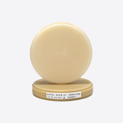 歯科研究所の磨き材 ピンク-A2 完全歯科用 PMMAブロック 98mm/95mm サイズと形状